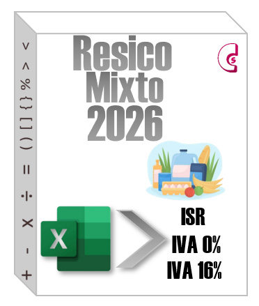 f) Tabla de Resico 0% o Exento 2026